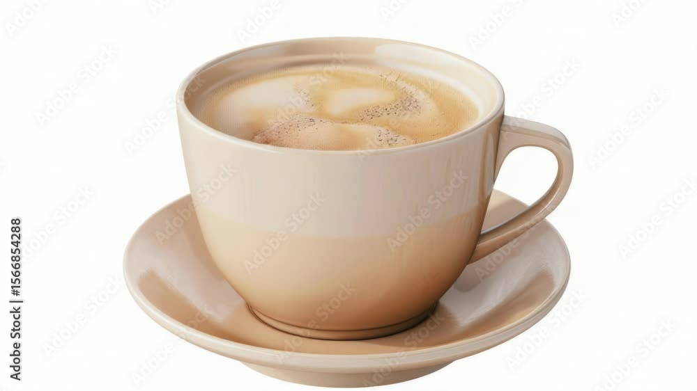 A cup of coffee served on a saucer A cup of coffee served on a saucer