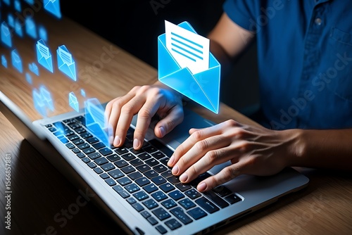 Engaging with digital correspondence through efficient email management and seamless online communication tools fostering professional connectivity