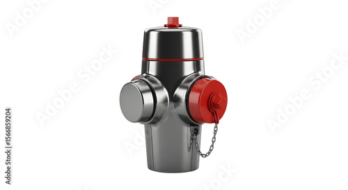 Metallic fire hydrant render