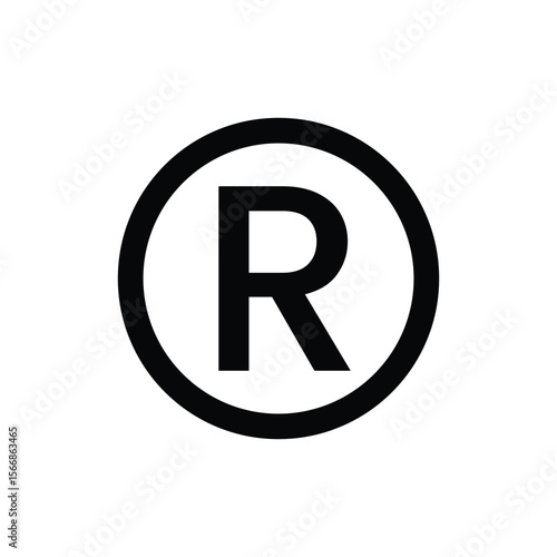 Registered trademark icon vector illustration. Copyright mark symbol. Intellectual property sign PNG on transparent