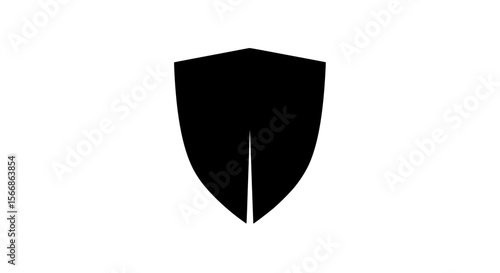 Abstract Shield Silhouette Representing Protection Security Defense and Safety