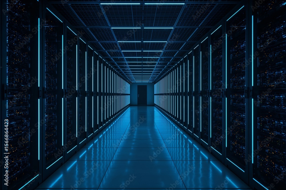 Fototapeta premium Cybersecurity and Technology Hub