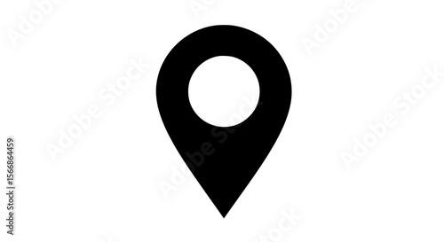 Free Download Black Silhouette Pin Icon Representing Location and Navigation - GFXLoad