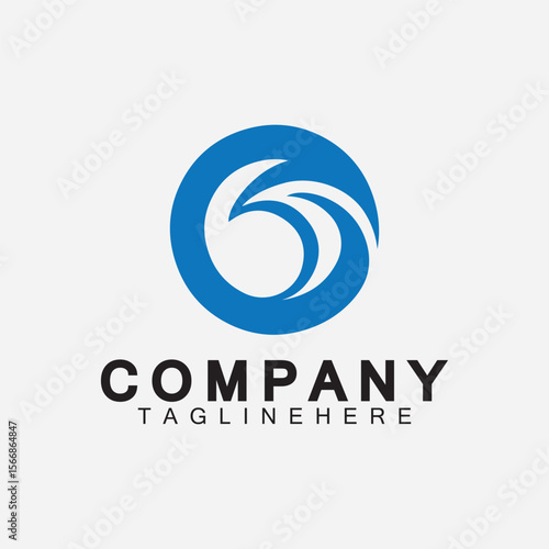 Water Logo Letter O Icon Design, Letter O Water Logo Design Template, Emblem, Design Concept, Creative Symbol
