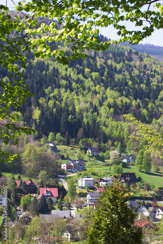A view of Bystra village south of Bielsko-Biała.