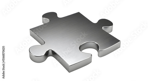 Silver puzzle piece illustration