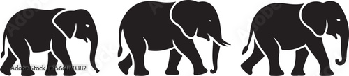 Walking Elephant with Raised Trunk Silhouette

Mother and Baby Elephant Vector Scene

Decorated Indian Elephant Silhouette Design

Elephant in Savannah Vector Art

Elephant Herd Silhouette at Sunset
