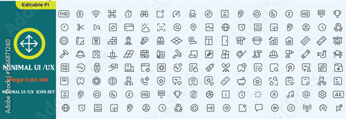  Minimal ui ux  mega  icon set