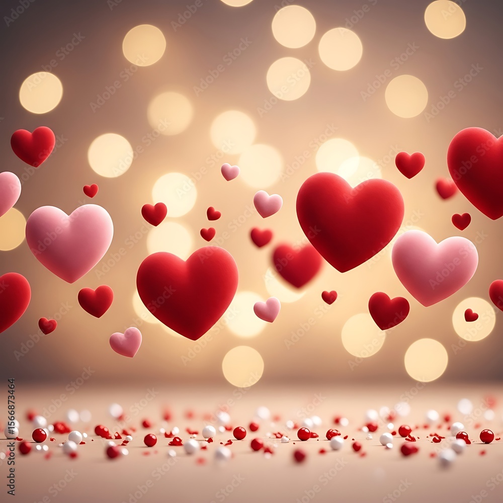 heart pattern background and perfect for Valentine's Day celebrations of romantic love A red and pink color heart pattern background and perfect for Valentine's Day celebrations of romantic love A red and pink color
