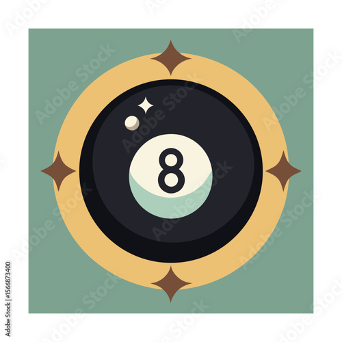 Magic 8 Ball Fortune Telling Circle Frame Design