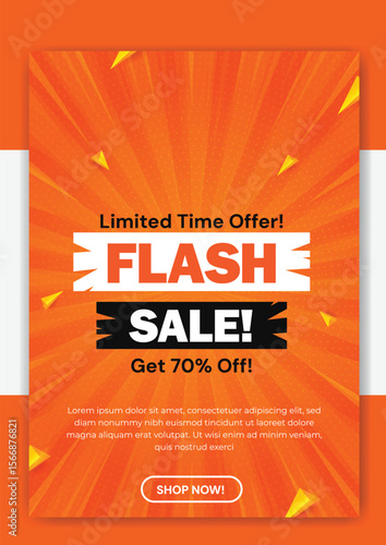 Flash Sale Social Media Post Design Tamplate. Editable File , Flash Sale Mega Sale 11.11 Sale Design.