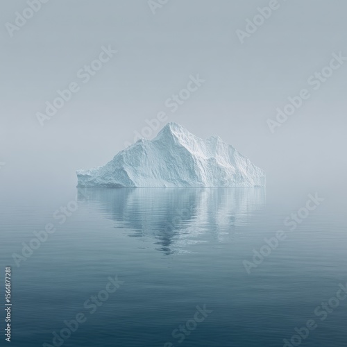 Wallpaper Mural Solitary iceberg in a misty sea Torontodigital.ca