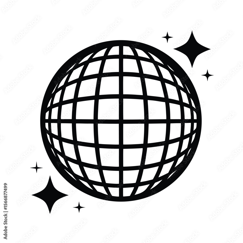 -disco-mirror-globe-icon-with-shimmering-reflectio.eps -disco-mirror-globe-icon-with-shimmering-reflectio.eps