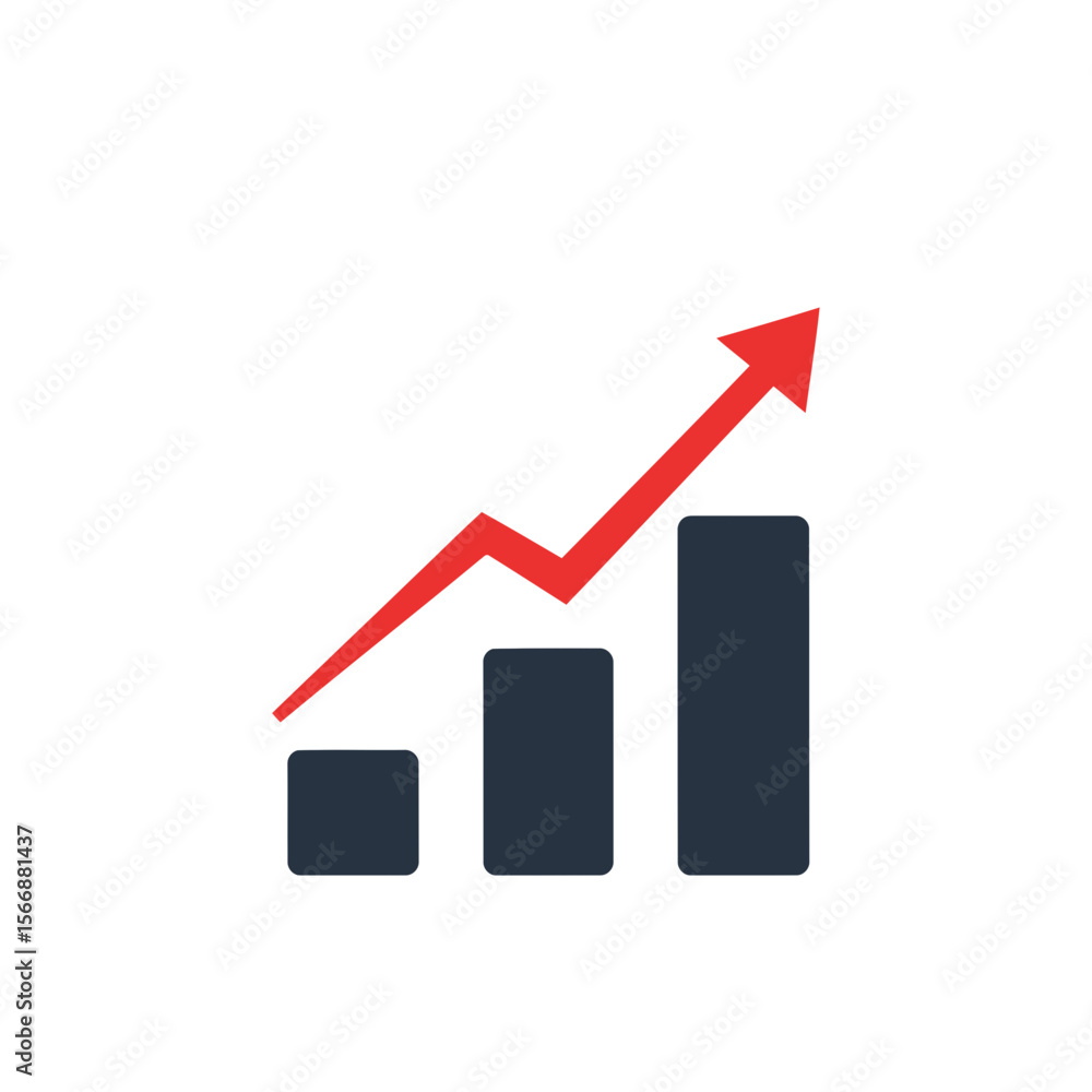 An arrow showing business growth on a chart An arrow showing business growth on a chart