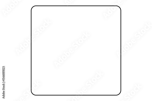 blank white frame with round corners 