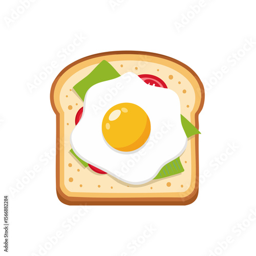 Fried Egg on Toast with Tom...