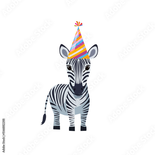 Cute Cartoon Zebra Wearing ...