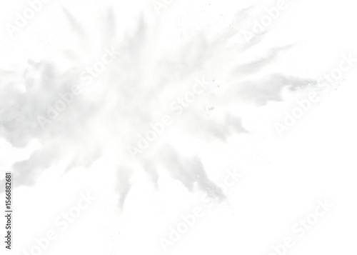 Wallpaper Mural white powder or flour explosion isolated on white background PNG, AI GENERATED Torontodigital.ca