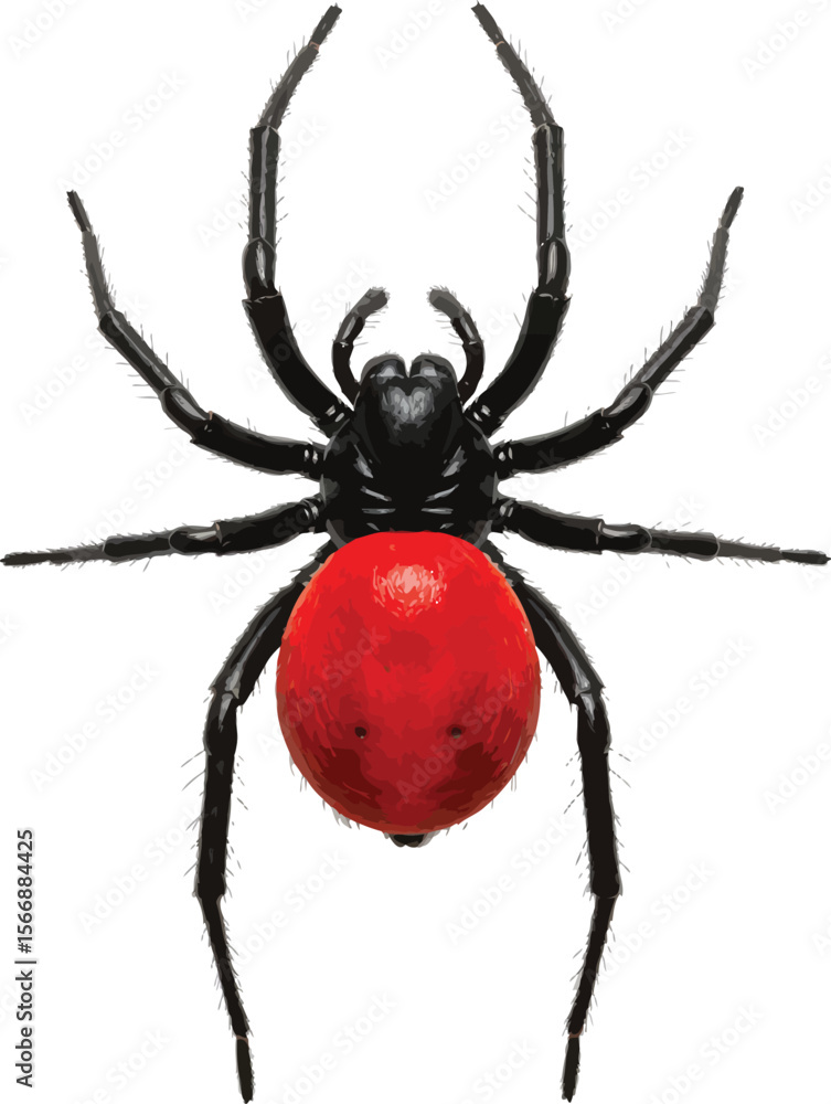 Obraz premium spider on a vector illustration