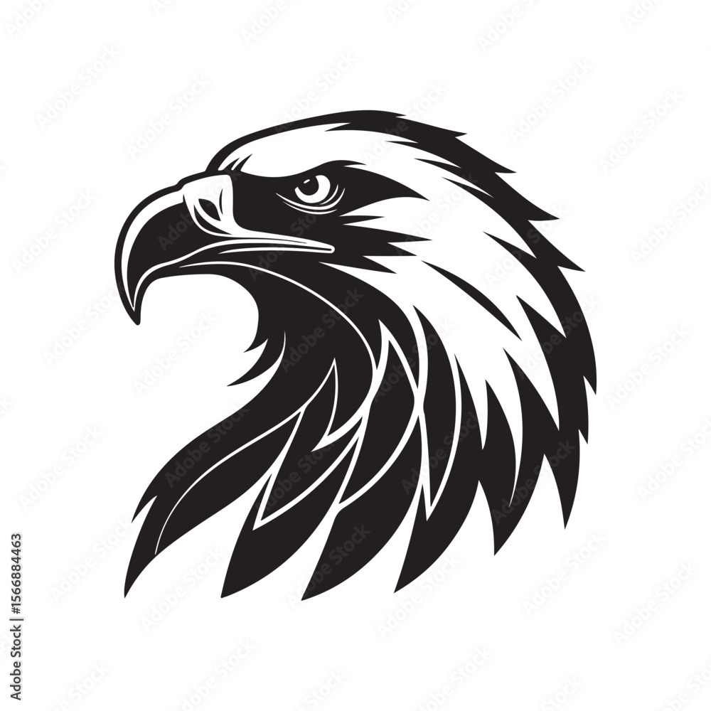 Obraz premium eagle vector silhouette clip art logo design illustration