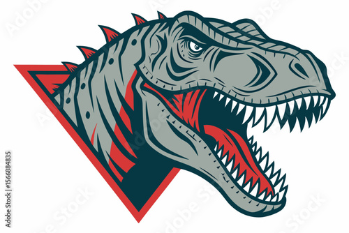 Fierce T Rex Head Roaring Aggressively dinosaur prehistoric