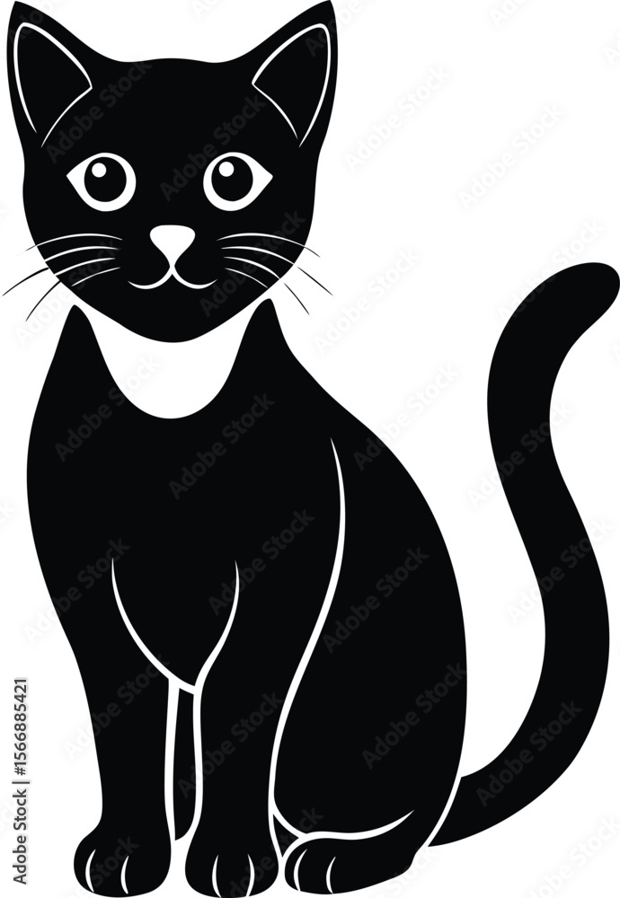 Obraz premium cat on white background.eps