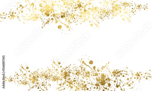 Pieces flakes of golden flakes shimmer, gold foil on png transparent background.Shiny gold glitter.Premium design,wedding,vip cover template,grand opening,flyer.