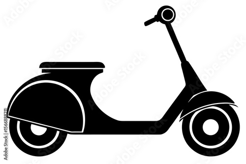 Scooter Silhouette Vector Urban Transport Icon
