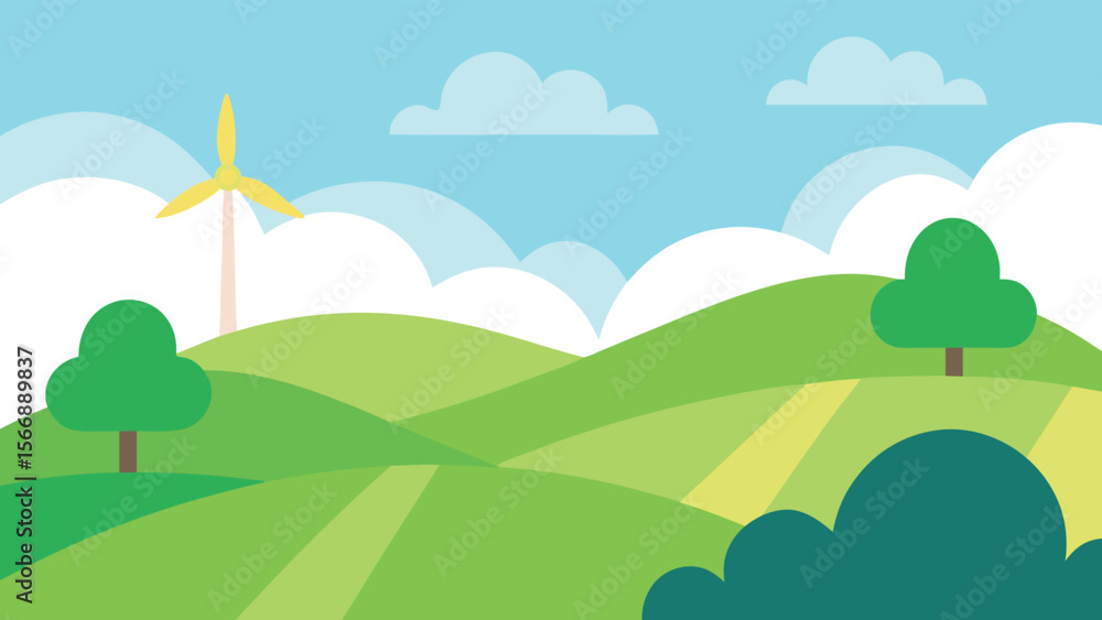 Fototapeta premium Serene mountain landscape silhouette with rolling hills under a clear sky