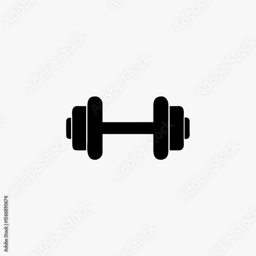 Dumbbell icon vector design template simple and clean stock illustration fully editable