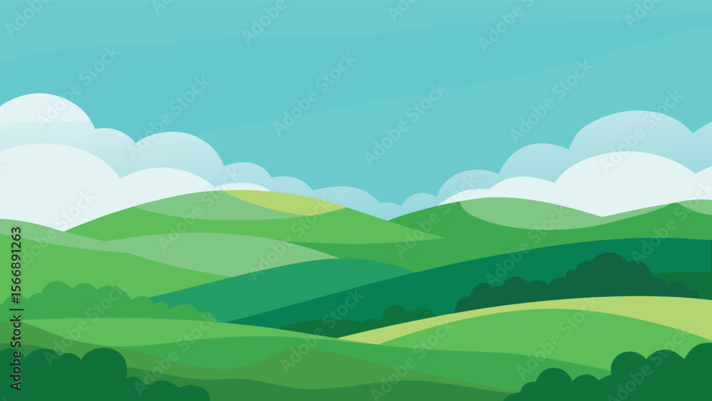Serene rolling hills landscape at sunset with a subtle gradient effect Serene rolling hills landscape at sunset with a subtle gradient effect