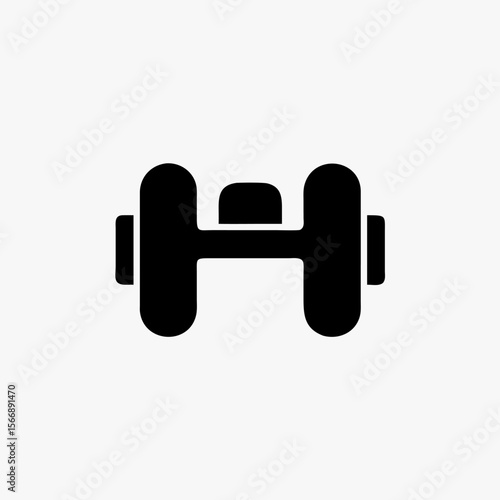 Dumbbell icon vector design template simple and clean stock illustration fully editable