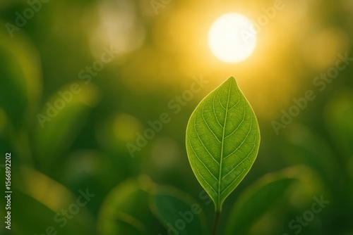 Riga, Latvia 05-09-2024 A Lone Leaf in the Glow of Dawn