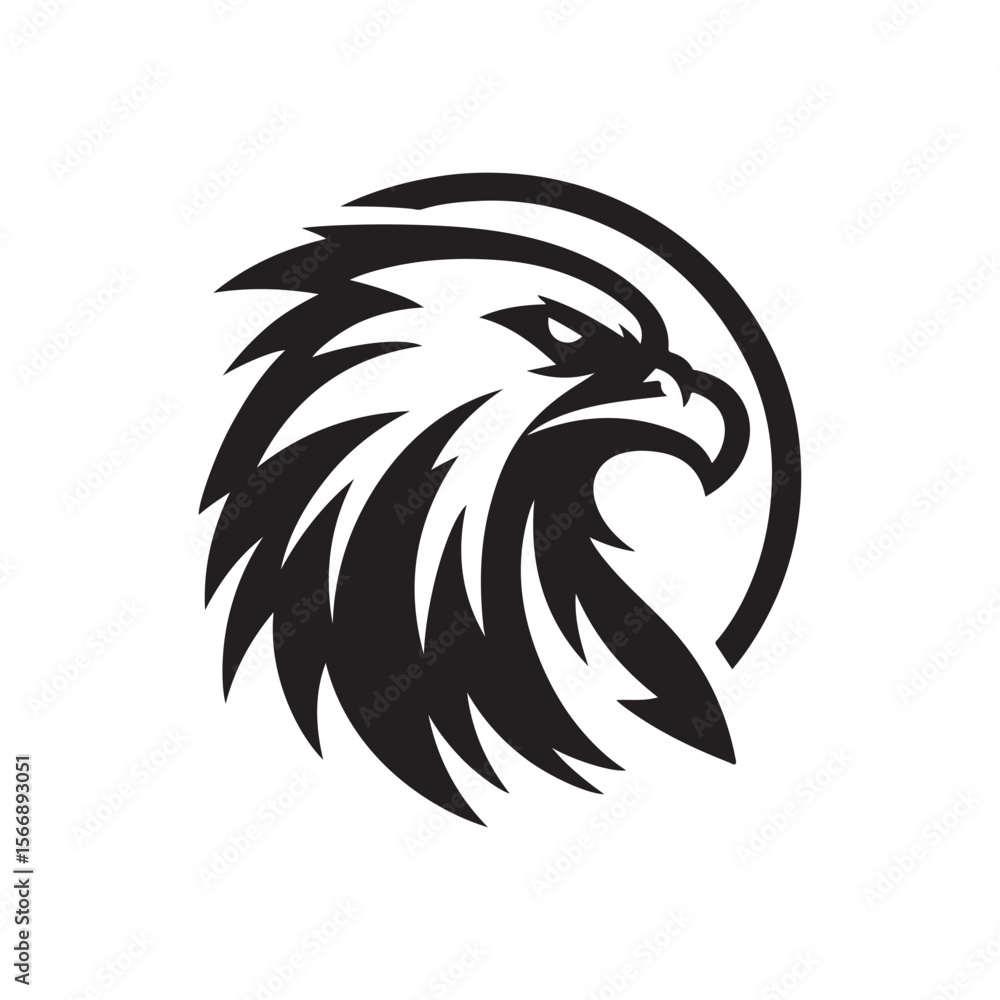 Fototapeta premium eagle vector silhouette clip art logo design illustration