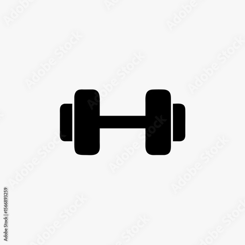 Dumbbell icon vector design template simple and clean stock illustration fully editable