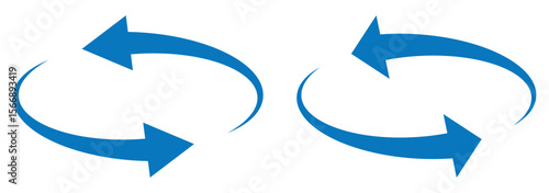 rotating arrow vector icon for 360 degrees clockwise icon for apps and website