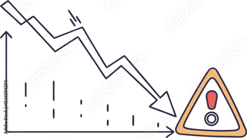  Market Decline Financial Chart Illustration