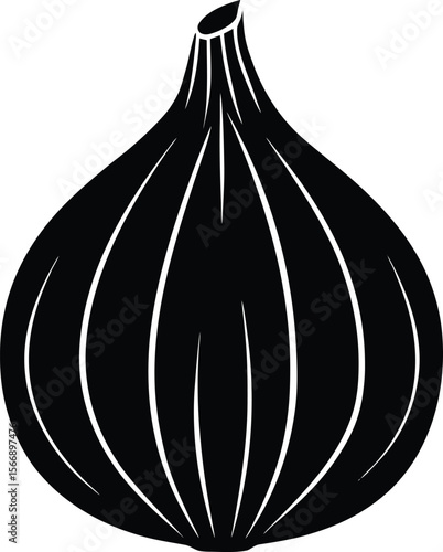 garlic on white background.eps