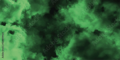 Polished concrete seamless texture background. Grunge green abstract monochrome distressed wall texture. Steam Mist Fog and Dust Particles. Modern Dark and Dramatic Storm with gray smoky clouds.