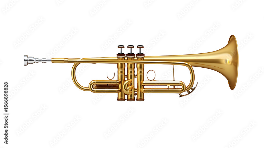 Obraz premium trumpet isolated on white background
