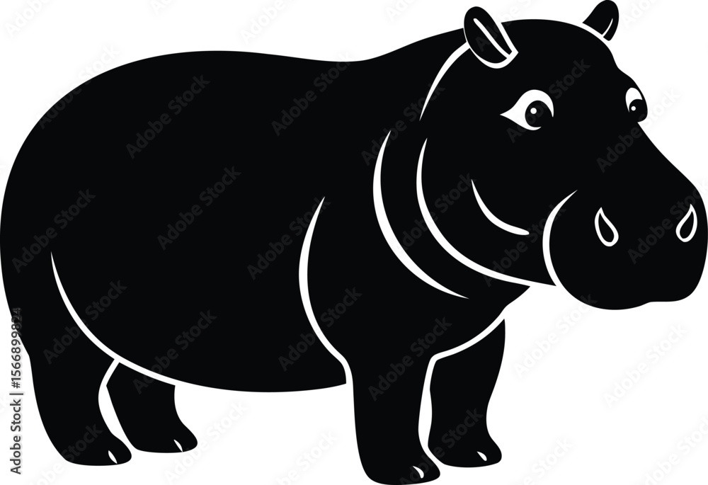 Obraz premium hippo on white background.eps