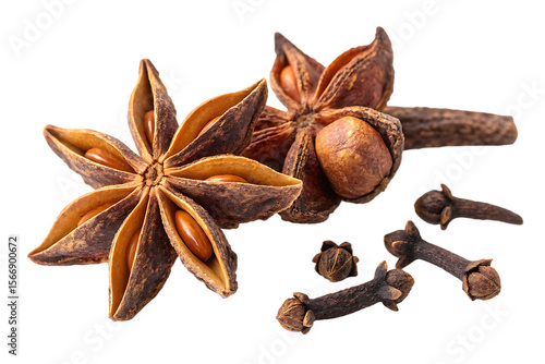 Spice cloves isolated on transparent Generated AI