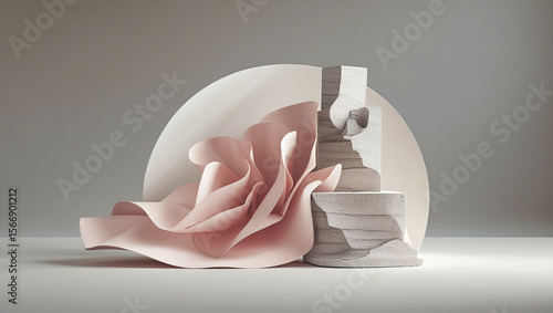 Kain Bergelombang dan Pilar Batu