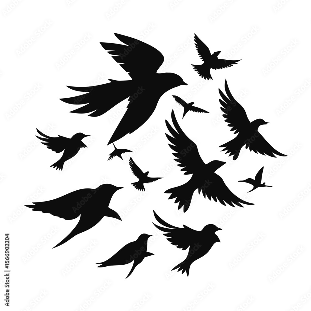 Fototapeta premium vector silhouette of a bird