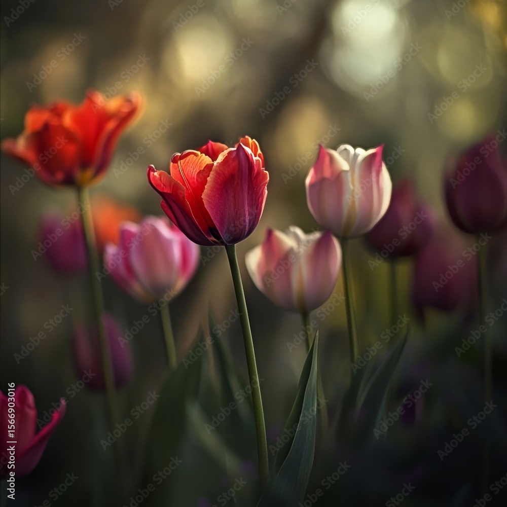 Obraz premium Early spring: tulips in bloom.