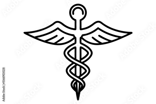 Caduceus medical symbol healthcare medicine