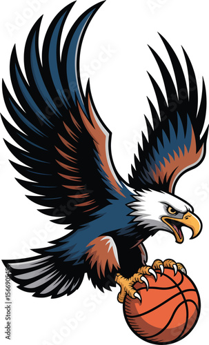 Soaring Eagle with Basketball