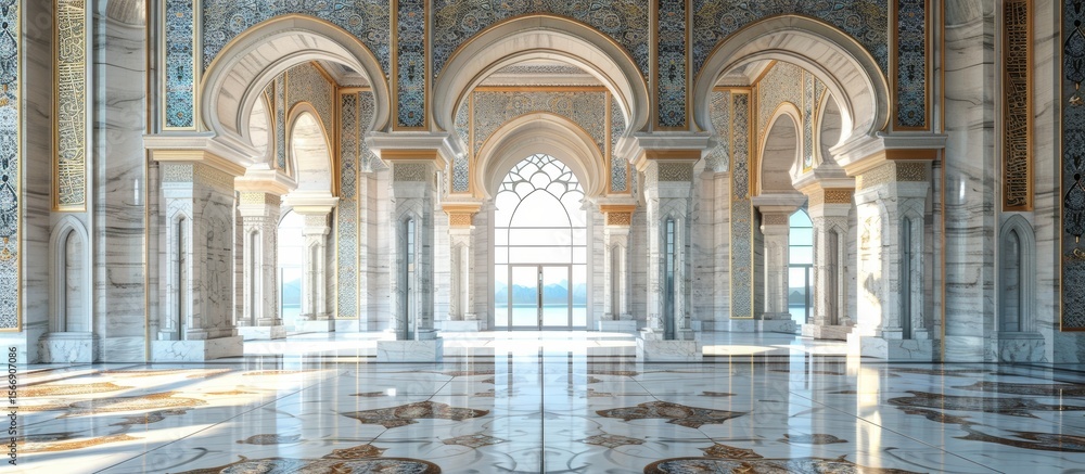 Obraz premium Grand Palace Interior: Architectural Marvel of Islamic Design