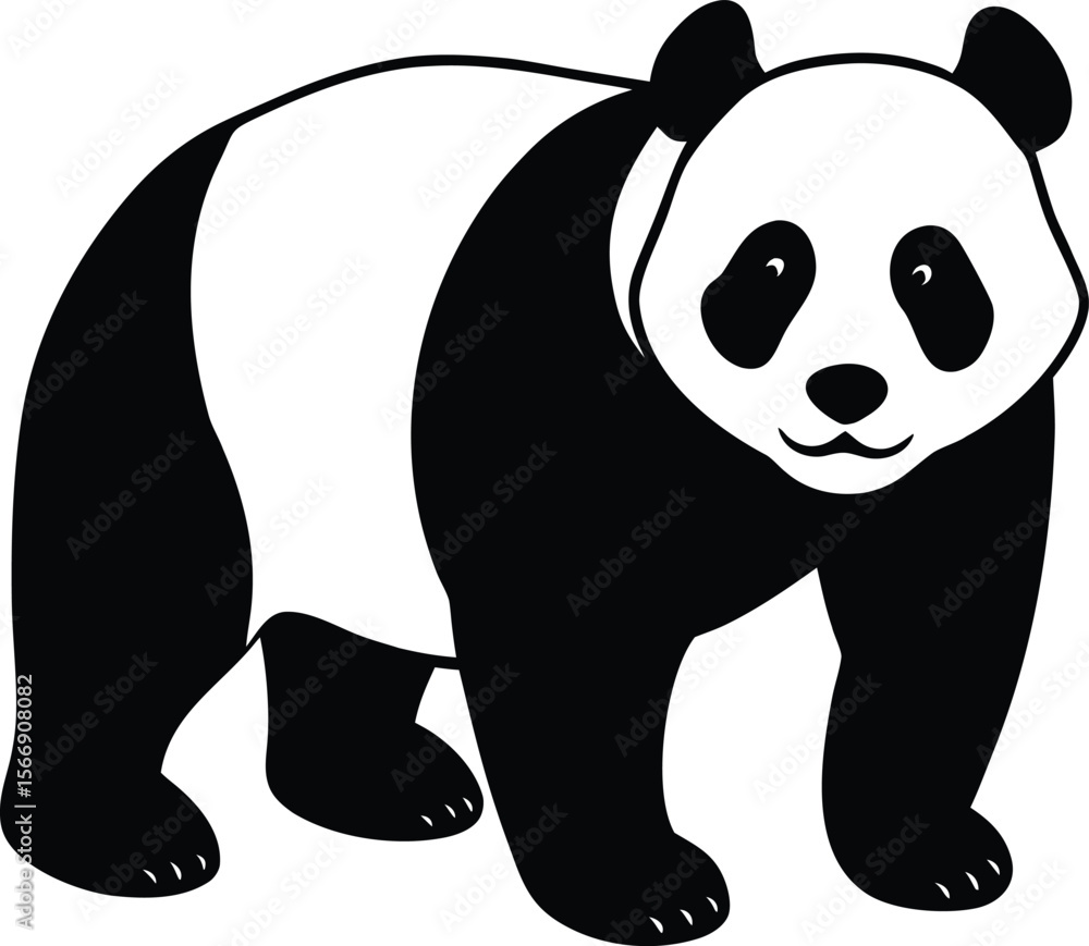Fototapeta premium panda on white background.eps