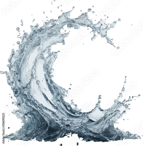 cristal clear water splash